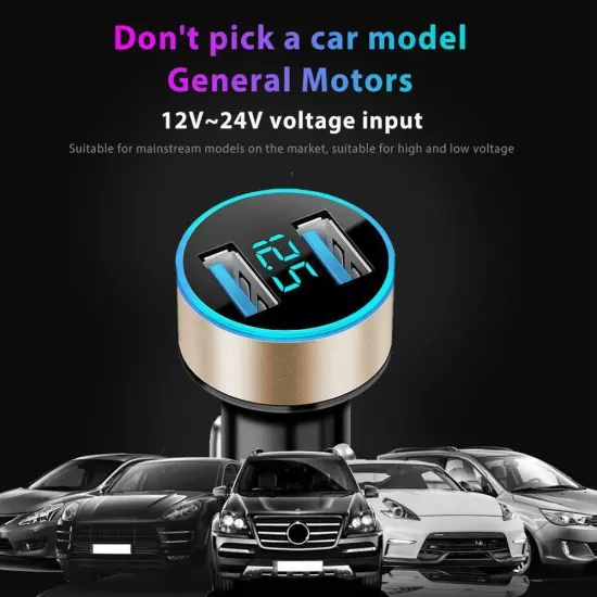 USB Car Socket Phone Fast Charger 12V Cigarette Lighter Plug Power US L0F9