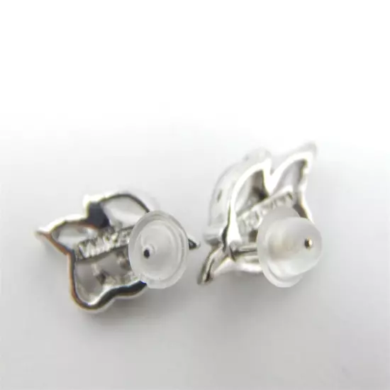 STERLING SILVER 925 MARQUIS & ROUND CZ'S POST EARRINGS