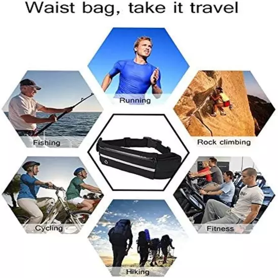 Travel Belt Money Waist Pack - Hidden Waterproof anti Theft Passport Security Fa