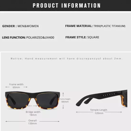 Original Kaenon Polarized Sunglasses TR90 Men and Women Mirrored lens UV400-0616