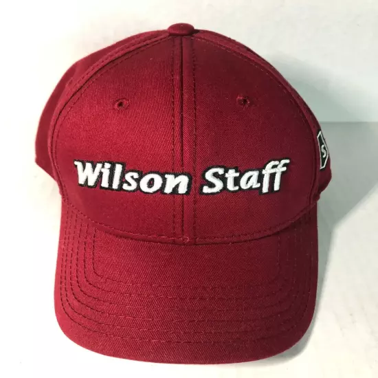 Wilson Staff Authentic WSHat Golf Baseball Red Maroon Cap Adjustable OSFM