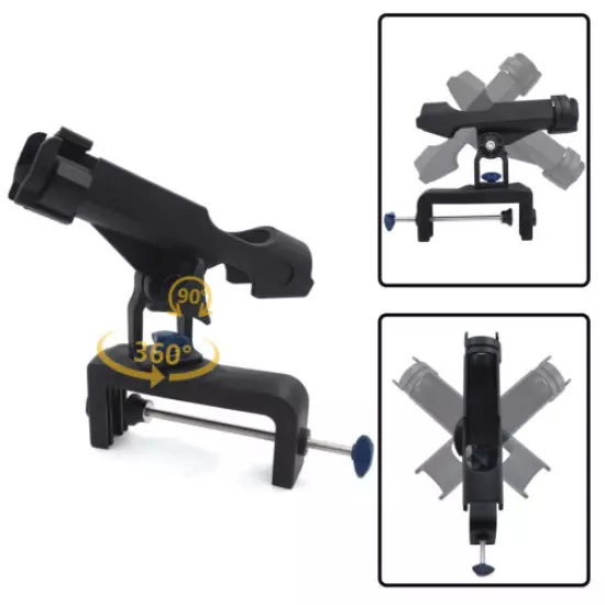 Adjustable Raft Boat Kayak Fishing Rod Pole Stand Bracket Mount Holder Rest Rack