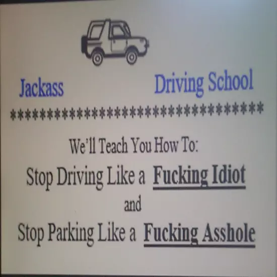 (15 Pack) Funny Joke Business Cards, Jackass Driving School