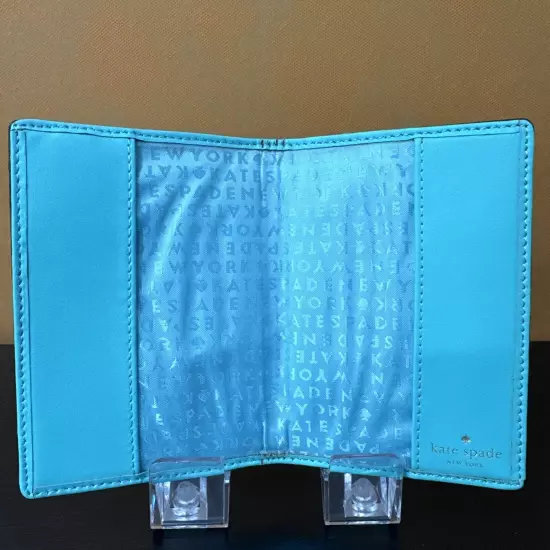 KATE SPADE Passport Holder Wellesley Green Teal Leather