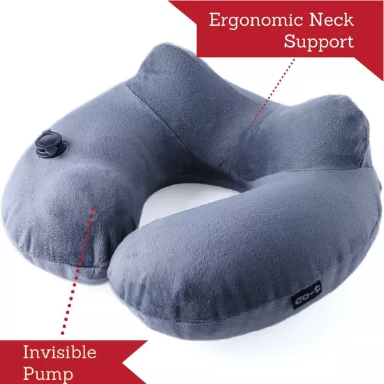 Inflatable Travel Pillow Set for Airplane - Inflatable Neck Pillow for Airplane