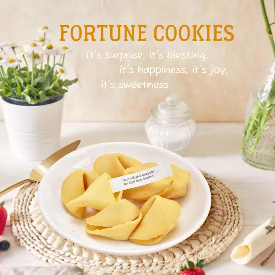 Fortune Cookies, Fortune Cookies Individually Wrapped Bulk, Approx 25 Cookies, I