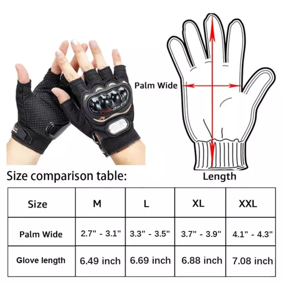 Motorcycle Half Finger Gloves Anti-fall Outdoor Sports Four Seasons Non-slip