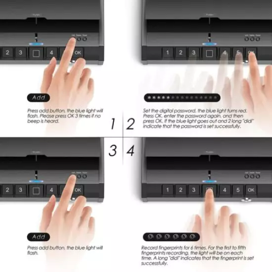 Biometric Fingerprint or Key Lock Firearm Security Device, Home Security,