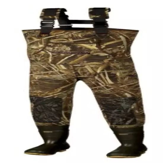 New Men 5mm MAX-5 Camo Fishing/Hunting Neoprene Wader Lug Boots Size 10 Stout