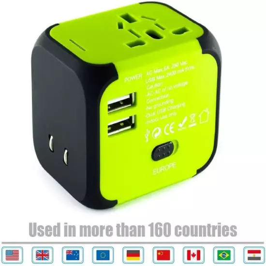 International Travel Adapter Universal Power Adaptor European Plug All In One