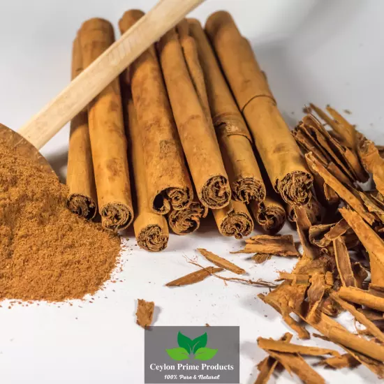 Ceylon Cinnamon Sticks 5", Premium Grade True Cinnamon from Sri Lanka