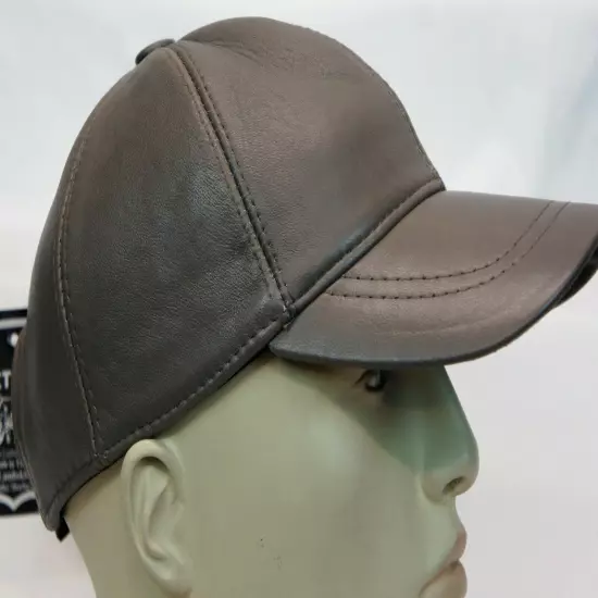 New 100% Genuine Real Lambskin Leather Baseball Cap Hat Sport Visor 31 COLORS