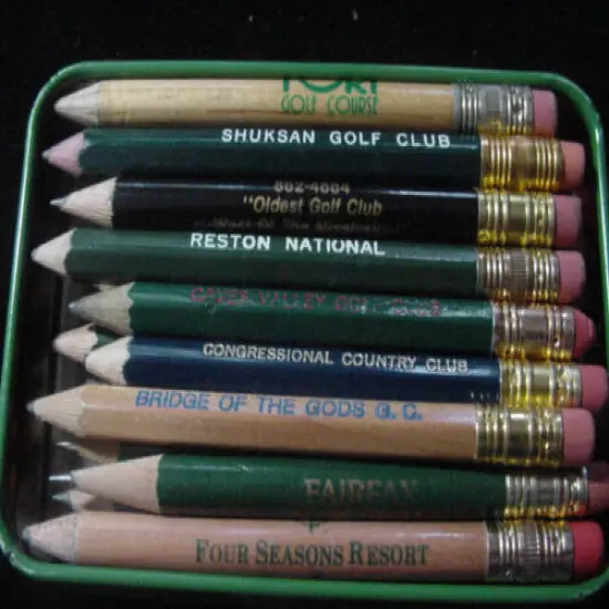 Vintage lot 38 pencils for golf club- twin lakes,Chestnut,New Meadows,Salishan..