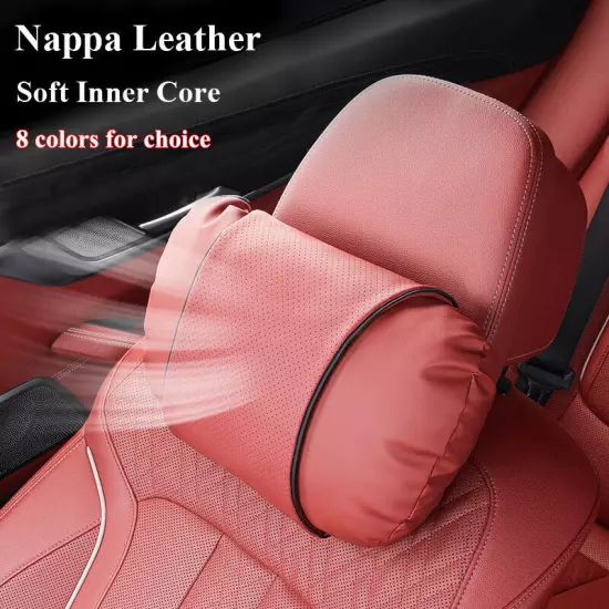 Luxury Leather Car Headrest Seat Neck Support Soft Maybach S-Design Neck Pillow