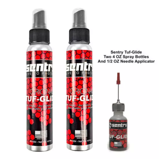 Sentry Solutions Tuf-Glide Gun Lube Set W/ Two 4 OZ Bottles & 1/2 OZ Applicator