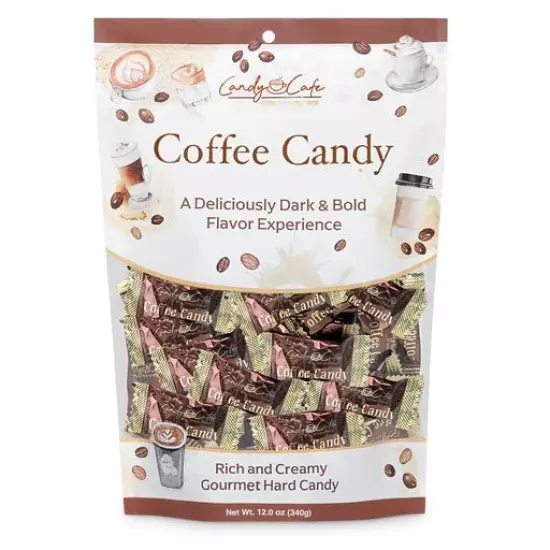 Brazilian Coffee Candy, 12 Oz Gourmet Hard Candy, Individually Wrapped