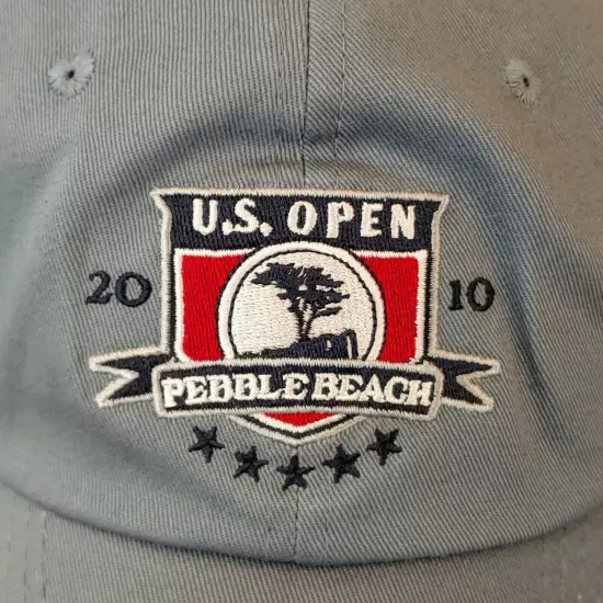 US Open Pebble Beach 2010 USGA Member Gray Adjustable Golf Cap Hat. New