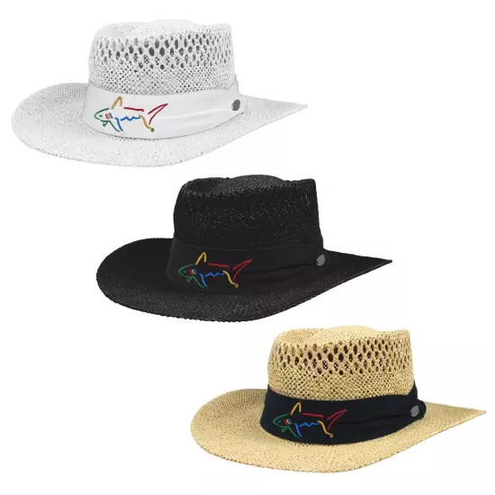 Greg Norman Signature Straw Hat Greg - White