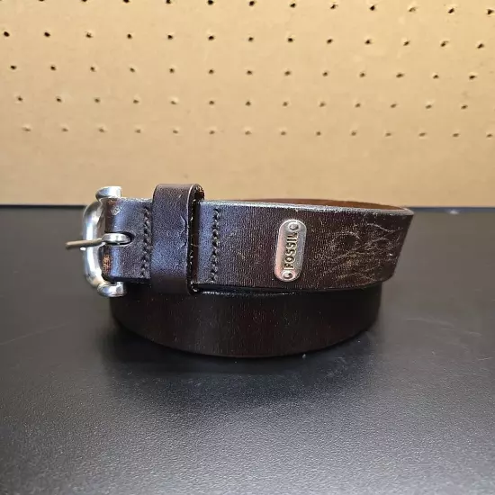 Fossil Belt Men's Brown Distressed Leather MB4053 105 Sz 42