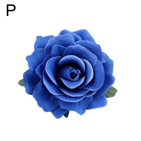 Artificial Rose Flower Hairpin Wedding Bridal Brooch Womens Hair Clip Headwear