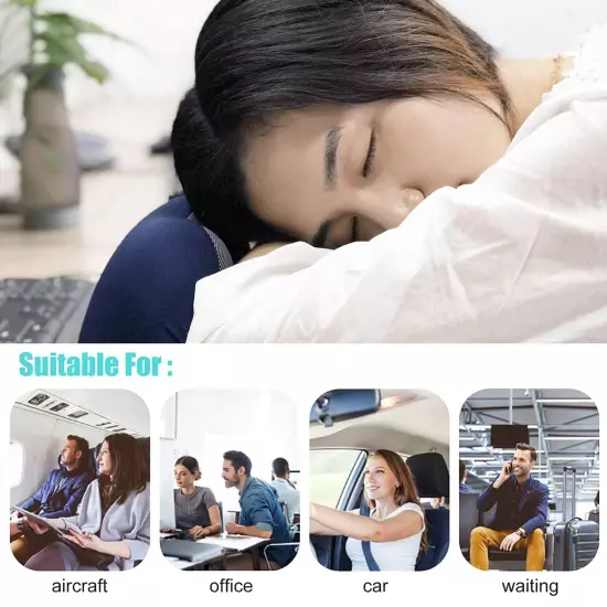 Travel Pillow Luxury Memory Foam Neck & Head Support Pillow Soft Sleeping Rest C