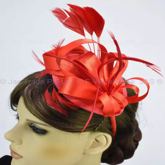 Spring Racing Race Party Melbourne Cup Feather Headband Hairband Clip Fascinator