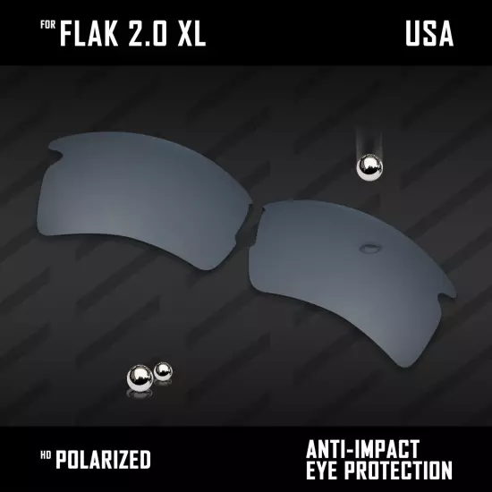 Anti Scratch Polarized Replacement Lenses for-Oakley Flak 2.0 XL OO9188 Options