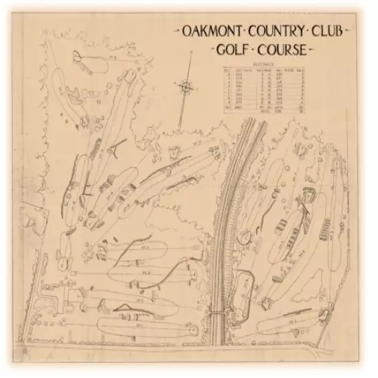 Oakmont Country Club FRAMED Limited Edition Print c 1930s Drawing