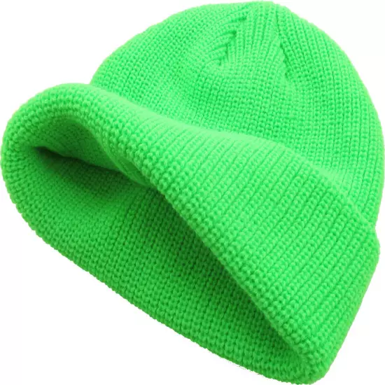 Warm Winter Knit Cuff Beanie Cap Fisherman Watch Cap Daily Ski Hat Skully