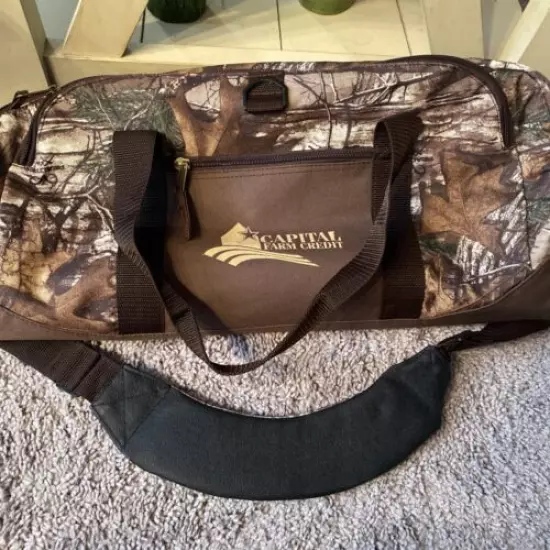 Capital Farm Credit XL Duffle Bag Camo Realtree Hardwoods Hunting Camping