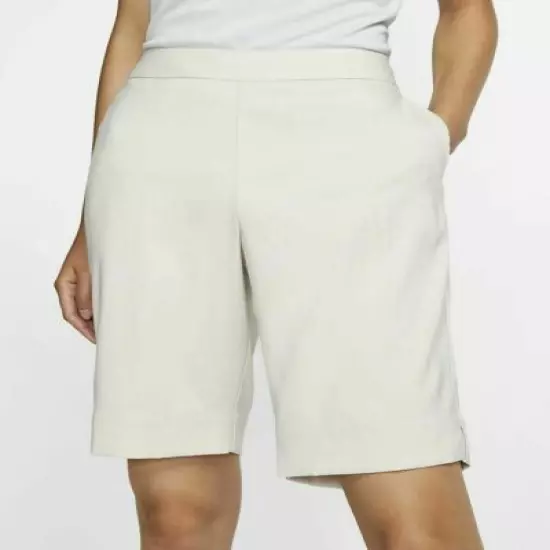 NWT Nike AJ5663-133 Women's Cream Dri-FIT UV Golf Shorts- Size Medium