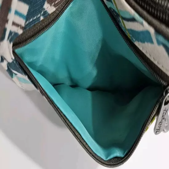 Thirty One Sea Plaid Zip Around Wallet