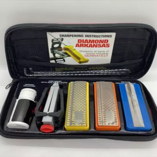 Smith's Diamond Arkansas Stone Precision Sharpening System 50591