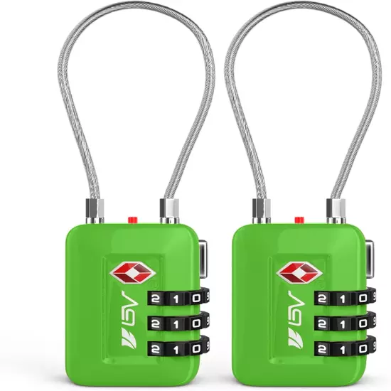 TSA Approved Luggage Travel Lock, Set-Your-Own Combination Lock for School Gym, 