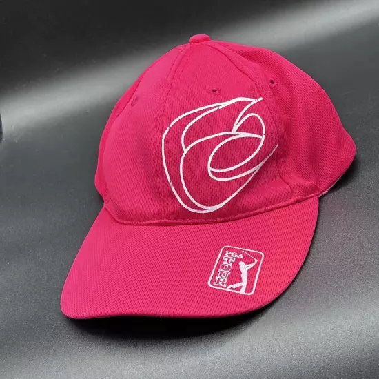 PGA Tour Back 9 Ladies Hat Pink Strapback Poly Adj. Golf EUC