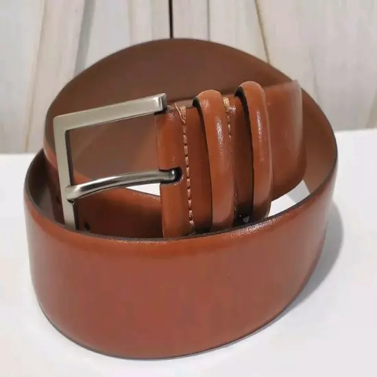 MEN'S JOSEPH ABBOUD LIGHT BROWN GENUINE LEATHER BELT SIZE 38/95cm..