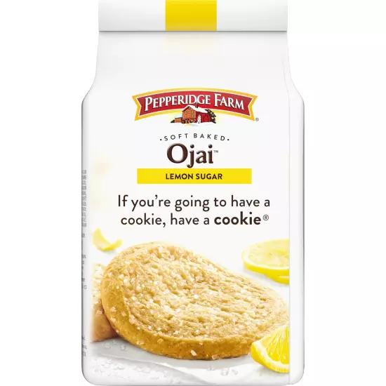 Soft Baked Ojai Lemon Sugar Cookies, 8.6 Oz Bag (8 Cookies)