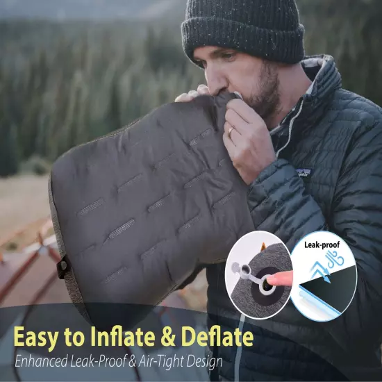 Trekology AlUFT PRO Inflatable Camping Pillow, Backpacking Pillow, Travel Pillow