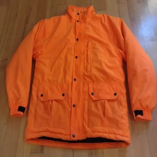 Cabela's Herters Men's Blaze Orange Zip Snap Front Hunting Coat Size M