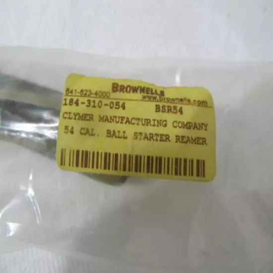 Clymer 54 Cal. Ball Starter Reamer BSR54 Smithing Tool