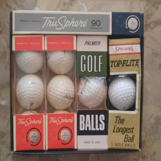 Vintage Assorted Golf Ball Lot - New, old-stock, 14 balls