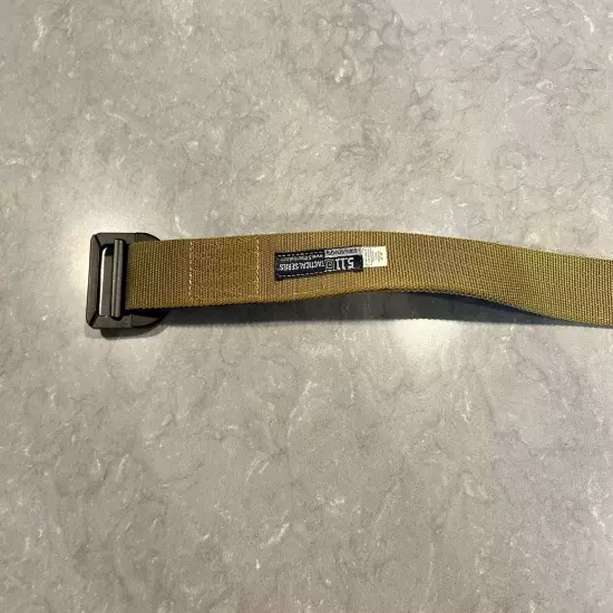 511 Tactical Belt Style 59409 Golden Brown Black Buckle Size Medium 32”-34”