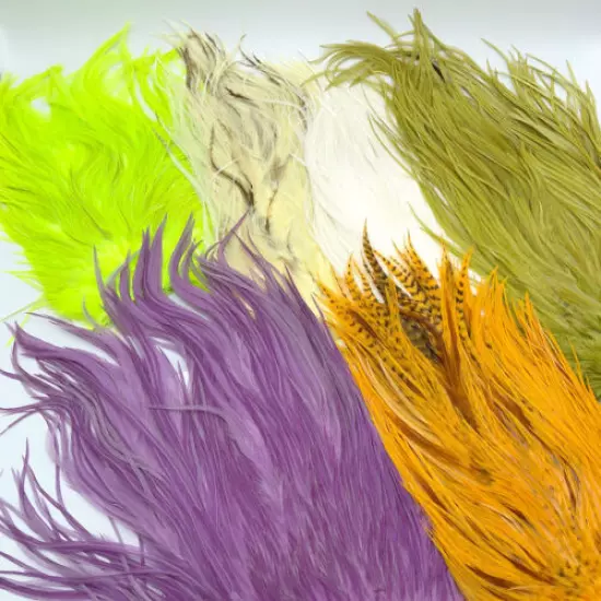 PASTEL FLAT WING SADDLES - Fly Tying UV2 Streamer Hackle Feathers Hareline NEW!