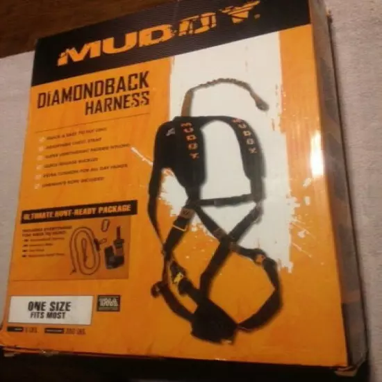 Muddy Diamondback Safety Harness For Tree-stand Hunting MUD-MSH300 300 Lb Rating