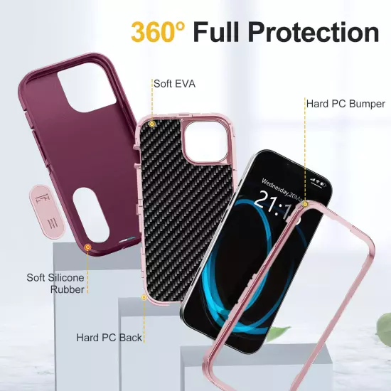 For iPhone 12 Pro Max/12 Pro/12 Shockproof Hybrid Rugged Hard Stand Case Cover