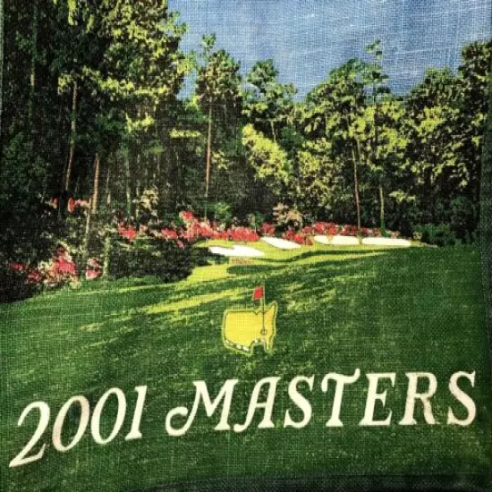 Masters Augusta National 2001 Canvas Carry Tote Bag Golf Tiger Woods Winner