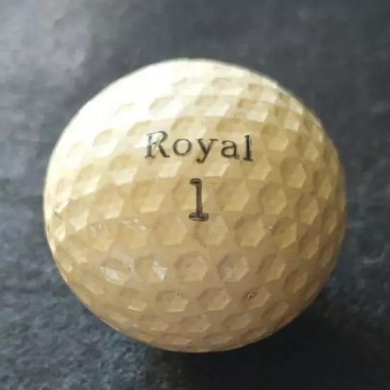 VINTAGE ROYAL 1, UNIROYAL PLUS 6 GOLF BALL. HEXAGON PATTERN