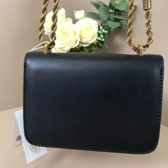 Tory Burch Eleanor Small Convertible Shoulder Bag Black Gold JP