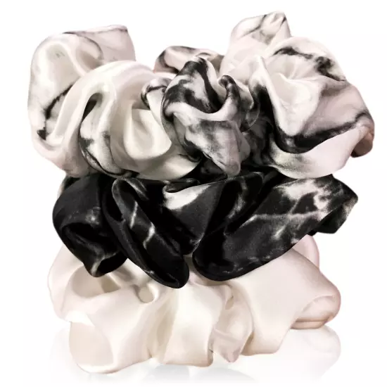 Celestial Silk Scrunchies for Hair - Pure Mulberry Silk Hair Ties 3 Piece Set