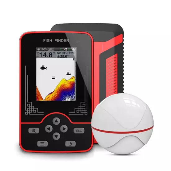 Underwater Wireless Rechargeable Fish Finder Depth Echo Sounder Lake Sea Fishing